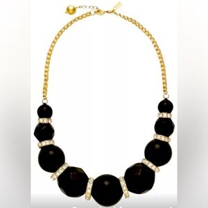 Kate Spade Mod Squad Necklace 12k GP Black